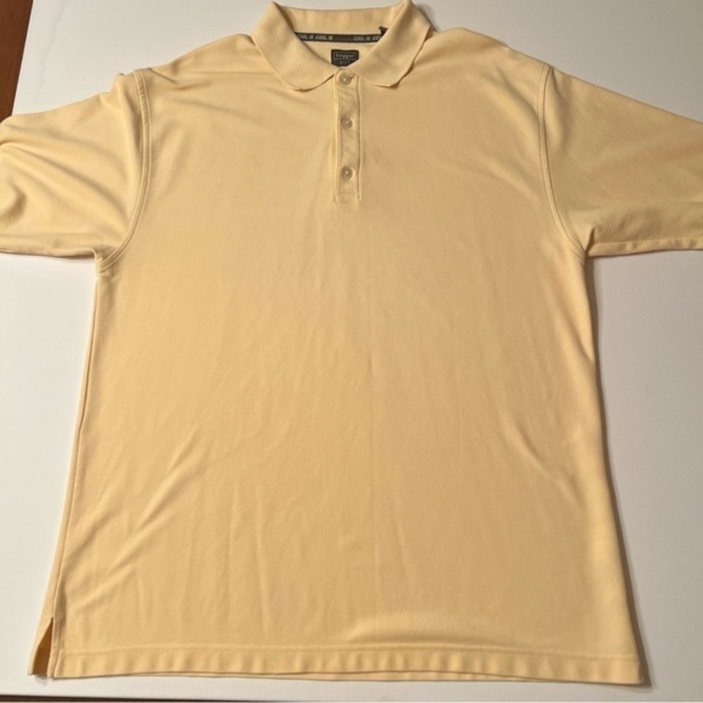 EUC Haggar Cool 18 Mens Polo Shirt Large Golf Tennis Short Sleeve (Y) - Picture 1 of 7